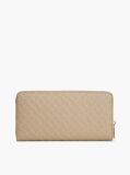 Beige Hilfiger Icon Debossed Zip-Around Wallet  Women