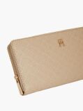 Beige Hilfiger Icon Debossed Zip-Around Wallet  Women