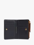Brown Logo Plaque Leather Bifold Wallet  Women