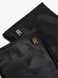 Μαύρο Chic TH Monogram Δερμάτινα Γάντια  Γυναίκες