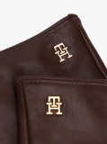 Καφέ Chic TH Monogram Δερμάτινα Γάντια  Γυναίκες