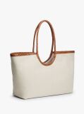 Beige Pure Linen Canvas Tote Bag  Women