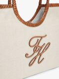 Beige Pure Linen Canvas Tote Bag  Women