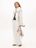 Beige Pure Linen Canvas Bucket Bag  Women