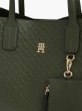 Green Hilfiger Icon Debossed Coin Purse Satchel  Women