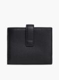 Black TH Monogram Plaque Bifold Wallet  Women