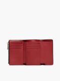 Blue Pebble Grain Buckle Trifold Wallet  Women