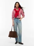 Καφέ Τσάντα Hobo Από Μαλακό Σουέτ Με Σχέδιο  Γυναίκες