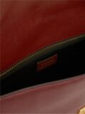 Red Leather Chain Charm Shoulder Bag  Women