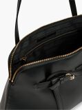 Black Buckle Strap Tote Bag  Women