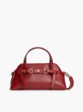Red Buckle Strap Crossbody Tote Bag  Women