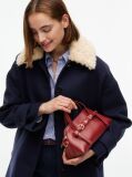 Red Buckle Strap Crossbody Tote Bag  Women