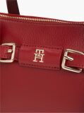 Red Buckle Strap Crossbody Tote Bag  Women