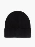 Black Pure Cashmere TH Monogram Plaque Beanie  Women