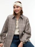 Beige Enamel Flag Headband With Alpaca  Women
