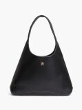 Black Zip Pocket TH Monogram Hobo Bag  Women