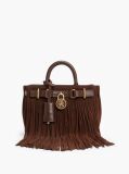 Brown The American Icon Suede Fringe Tote Bag  Women