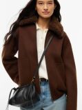 Black Soft Leather Logo Crossbody Bag  Women