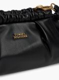 Black Soft Leather Logo Crossbody Bag  Women