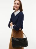 Black Leather Chain Strap Shoulder Bag  Women