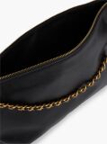 Black Leather Chain Strap Shoulder Bag  Women