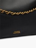 Black Leather Chain Strap Shoulder Bag  Women
