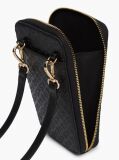 Black Hilfiger Icon Debossed Zip-Around Crossbody Pouch  Women