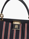 Μπλε TH Monogram Τσάντα Satchel Με Λεπτομέρεια Global  Γυναίκες
