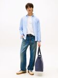 Blue Stretch Organic Cotton Slim Fit Shirt  Men