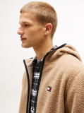 Beige Teddy Zip-Thru Hoody  Men