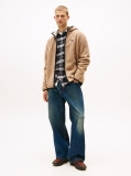 Beige Teddy Zip-Thru Hoody  Men