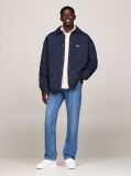 Blue Quilted Down Casual Shacket  Men