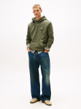 Green Tommy Badge Drawstring Hoody  Men