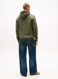 Green Tommy Badge Drawstring Hoody  Men