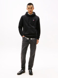 Black Tommy Badge Drawstring Hoody  Men