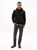 Black Tommy Badge Drawstring Hoody  Men