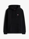 Black Tommy Badge Drawstring Hoody  Men