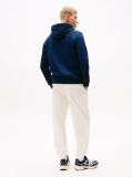 Blue Tommy Badge Drawstring Hoody  Men