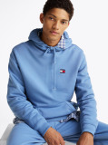 Blue Tommy Badge Drawstring Hoody  Men