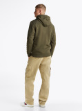 Green Tommy Badge Drawstring Hoody  Men