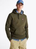 Green Tommy Badge Drawstring Hoody  Men