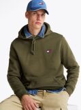 Green Tommy Badge Drawstring Hoody  Men