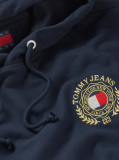 Μπλε Hoody Με Κεντητό Λογότυπο  Άνδρες
