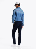 Blue Austin Stretch Cotton Slim Chinos  Men