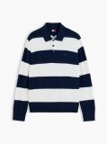 Multi Tommy Flag Slim Polo Jumper  Men