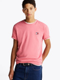 Pink Tommy Badge Crew Neck T-Shirt  Men