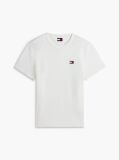 Beige Tommy Badge Crew Neck T-Shirt  Men