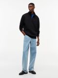 Black Tommy Flag Quarter-Zip Sweatshirt  Men
