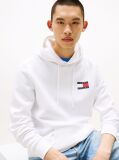 White Logo Drawstring Hoody  Men