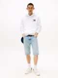 White Logo Drawstring Hoody  Men